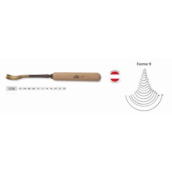 Gouge de sculpteur Forme 9 modle 5230  largeur coupe 2  30 mm