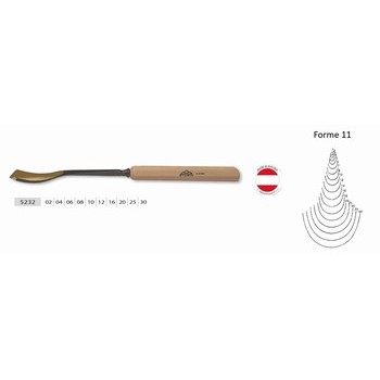 Gouge de sculpteur Forme 11 modle 5232  largeur coupe 2  30 mm