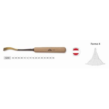 Gouge de sculpteur Forme 4 modle 5234  largeur coupe 2  50 mm