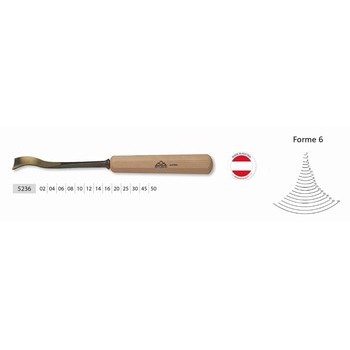 Gouge de sculpteur Forme 6 modle 5236  largeur coupe 2  50 mm